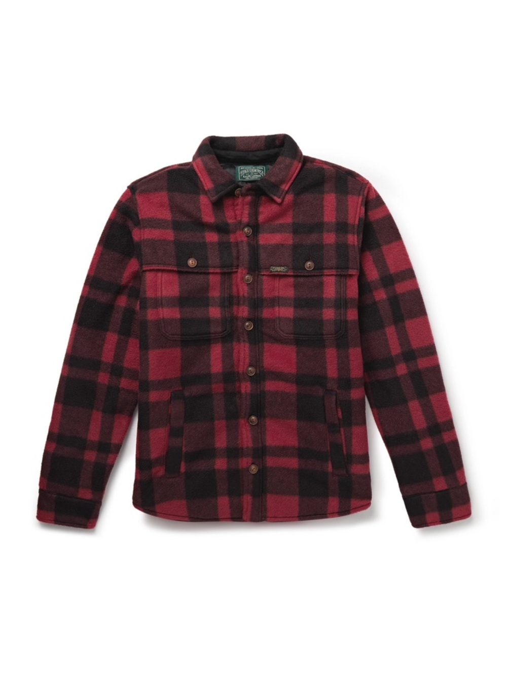 Ralph Lauren Polo Country Checked Padded Recycled-Fleece Overshirt, size XL